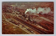 Youngstown OH-Ohio, Aerial Of Town Area, Antique, Vintage Souvenir Postcard picture