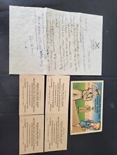 Vintage Army Pvt Postcard With T. S. Tickets (4) And A Letter From 1945  picture