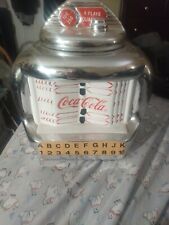 Vintage Ceramic Coca-Cola Cookie Jar Silver  JukeBox picture