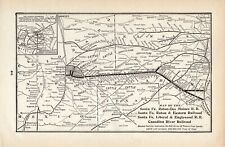 1908 Antique Santa Fe Raton Des Moines Railroad Map Liberal Englewood RR 1628 picture