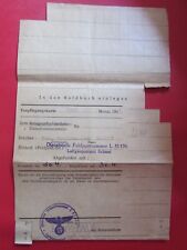 Rare 1944 German Signed Soldier's ration sheet Rudolph Wolfsberger in Brussels  picture
