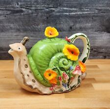 Snail Teapot Ceramic by Blue Sky Heather Goldminc Serving Decor Tea Pot picture