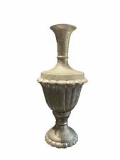 Antique Art Nouveau Bud Vase Floral Metal 16” X 5” 4 Pounds picture