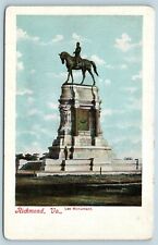 Postcard VA Richmond Virginia Robert E Lee Confederate Monument Pre 1907 AE9 picture