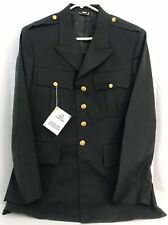 Mens Size 42 Long Green Vintage US Army Blazer Coat Uniform Poly/Wool Serge picture