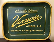 Vintage 1950s Vernor's Ginger Ale Metal Advertising Serving Tray 10