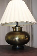 Frederick Cooper Large Vintage Hammered Brass Ginger Jar Lamp picture