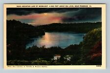 Pembroke VA-Virginia, SCENIC LAKE greetings, Mountain Lake, Vintage Postcard picture