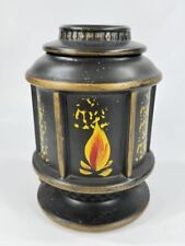 Vintage McCoy Black Lantern with Flame Cookie Jar - 10