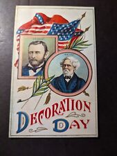 Mint USA Holiday Postcard Memorial Decoration Day US Grant RE Lee picture