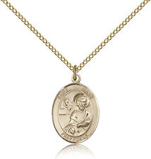 Saint Mark The Evangelist Medal For Women - Gold Filled Necklace On 18 Chain... picture