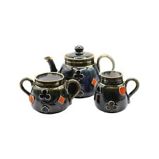 RARE Royal Doulton Four Suites Miniature Teapot, Creamer and Sugar Bowl Set picture