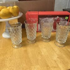 🚨🚨VTG Whitehall Colony 14 oz. Clear Cooler Set Footed Tumblers, Box of 4 picture