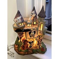 Halloween Prettigue Inc Vintage 1994 Lighted Ceramic Haunted House - TESTED picture