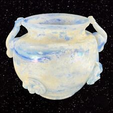 Antique Venetian Glass Hand Blown Iridescent Primitive Vase Bowl Hand Made Scavo picture