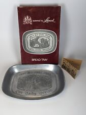 Pewter Bread Tray #8141 - Duratale by Leonard - Give Us This Day Our Daily Bread picture