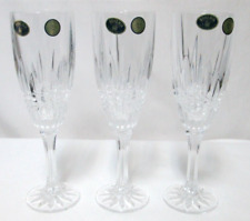 Bohemia Czech Republic Lead Crystal Champagne Flute Glasses NEW NWT Set 3 picture