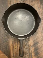 GRISWOLD # 9 CAST IRON SKILLET FRYING PAN SMALL BLOCK LOGO SBL 710H SITS FLAT picture