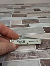 Vintage Double Blade Pocket Knife CORVETTE Automobile Pre Owned  picture