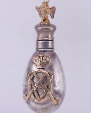 Antique Empire Era FABERGÉ Silver Gold Perfume Bottle Pendant c1887-Royal Estate picture