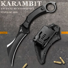 Military Tactical Knife Hunting COMBAT Karambit FIXED BLADE KNIFE Survival EDC picture