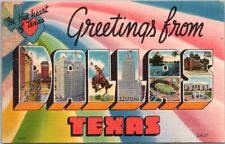 DALLAS, Texas Large Letter Postcard 