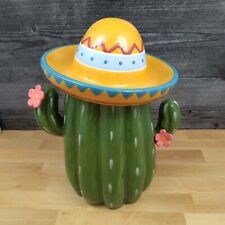 Western Cactus Cookie Candy Treat Jar by Blue Sky Clayworks Ceramic picture