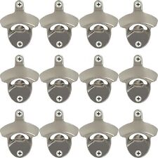 12PCS Stainless Wall Mount Beer Bottle Opener Bulk Brushed Silver Screw in W picture