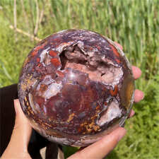 3.52lb Natural Mexican Agate Quartz Sphere Crystal Ball Reiki Crystal Decor Gift picture