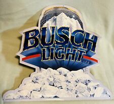 Vintage 1990 Busch Light Beer Embossed Tin Tacker Sign 23”x22” Rare picture