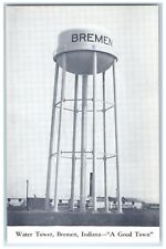 c1920 Water Tower industrial Area Serve For Community Bremen Indiana IN Postcard picture