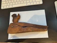 ANTIQUE Wooden Hand Carved Squirrel Nut Cracker picture