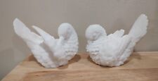 Set Of Vintage Home Interiors Homco Alabaster Doves Soapstone Made In Italy  picture