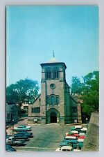 Plymouth MA-Massachusetts, First Parish Church, Religion, Vintage Postcard picture