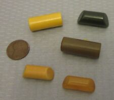LOT 5 mixed color amber BAKELITE CYLINDER BUTTONS tube rod log sliced TESTED  picture