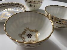 Worcester Flight Barr Porcelain Tea Bowl & Saucer Blue Crescent Mark Antique picture