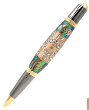 Ballpoint Pen in Black Titanium and Titanium Gold Finish with Cool Watch Parts picture