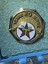 14k Yellow Gold Texaco “20 Years Of Service” Pin 2.49 Grams picture