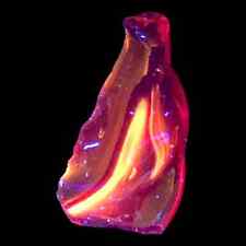 Ruby Amberina Art Glass Cullet Glowing Uranium Slag Glass #4GS82 picture