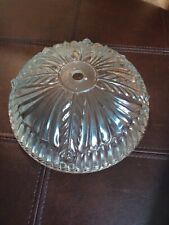 Murray Feiss Clear Pressed Glass Light Shade Ribbed & Herring Bone 7.75