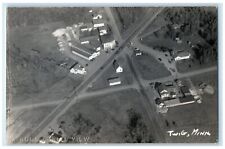 c1940's Russ Aerial View Airplane Twig Minnesota MN RPPC Photo Vintage Postcard picture