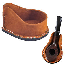         Pipe Holder Tobacco Rack Holding Stand Rest Single Cowhide Leather UK picture