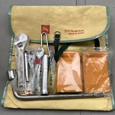 Vintage TOYOTA MOTOR Roll up Bag Tool Kit Wrench Plier Screwdriver Air Gauge picture