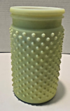 Accent Decor Yellow Hobnail Glass Jar/Vase 7 1/4” tall x 3.5” diameter picture
