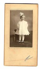 c1900's Portrait of Young Girl Posing Standing on a Chair picture