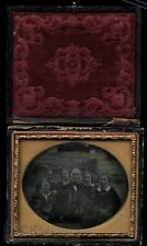 1850S AMBROTYPE PHOTO 1/6 OUTDOOR MORMON LDS MARRIAGE? ANTIQUE 1800s picture