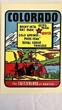 Baxter Lane Vintage 1950’s Decal Water Transfer Sticker Colorado Vibrant NOS picture