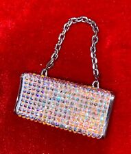 Judith Leiber Classic Crystal Purse Mini Solid Perfume Compact 1.7”x.9”x.5” picture