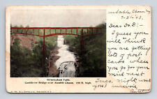 1903 UDB Postcard Ausable Chasm NY New York Birmingham Cantilever Bridge picture