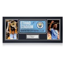 Rodri Signed Manchester City Street Sign. Framed picture